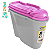 Dispenser Home Porta Racao Plast Pet 8 Lt Rosa - Imagem 1