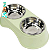 Comedouro Bebedouro Inox Elevado Duplo Verde Wa - Imagem 1