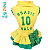 Vestido Tam P Personalizado Brasil Amarelo - Simba Lovers - Imagem 1