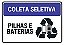 Placa de Coleta Seletiva Pilhas e Baterias - Imagem 1