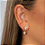 Brinco Ear Jacket Strass 6mm - Imagem 1