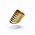 Anel Ondas Modernas Aço Gold - Imagem 2