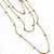 Colar Triplo Bolinhas Aço Gold - Imagem 1