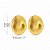 Brinco Oval Aço Fosco | Dourado - Imagem 3