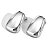 Brinco Maxi Forma | Retangular Prateado - Imagem 1