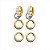 Trio Argolas Shine Cravejadas | Ouro 18k - Imagem 1