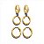 Trio Argola Cravejada e Lisas | Ouro 18k - Imagem 1