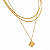 Colar Triplo Trevo Cintilante | Ouro 18k - Imagem 1
