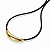 Choker Tubo | Couro e Aço Premium Dourado - Imagem 1