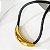 Choker Tubo | Couro e Aço Premium Dourado - Imagem 3