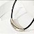 Choker Tubo | Couro e Aço Premium Prateado - Imagem 3