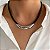 Choker Tubo | Couro e Aço Premium Prateado - Imagem 2