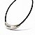 Choker Tubo | Couro e Aço Premium Prateado - Imagem 1