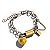 Pulseira Lock Heart Bicolor em Aço Premium - Imagem 1