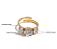Anel Zircônias Triplas | Ouro 18k - Imagem 2