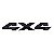 Emblema 3d 4x4 Ram 2500 Preto Fosco - Imagem 1