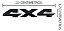 Emblema 3d 4x4 Ram 2500 Preto Fosco - Imagem 2
