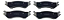Kit Pastilha Traseira Dodge Ram 2500 2005 A 2008 Cerâmica - Imagem 2