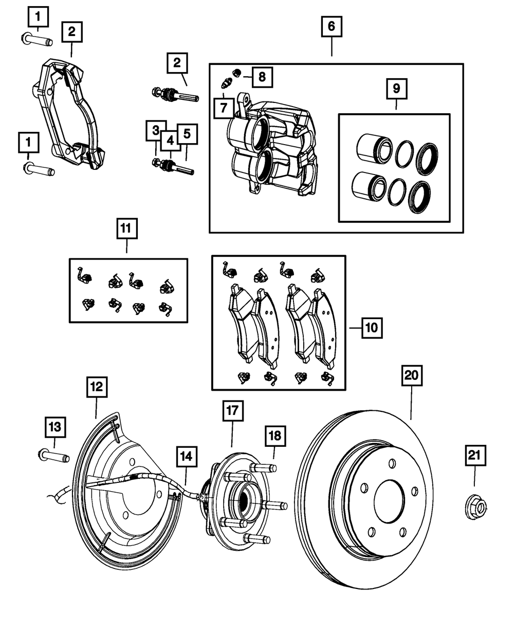 Reparo Da Pinça Freio Dianteiro Ram 1500 Classic 2022 2023 Original Mopar - Imagem 3