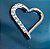 SEGMENTO CORAÇÃO AÇO ZIRCÔNIAS CRAVEJADAS LADO DIREITO - Imagem 1