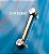 BARBELL AÇO ZIRCÔNIA PUSH PIN GOLD PVD - Imagem 1
