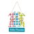 PLACA DECORATIVA DE COELHOS ROS/AZL/VRD 30X18X2CM 1015948 - Imagem 1