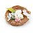 NINHO DECORATIVO COM OVOS E FLORES ROS/BCO 4X9X9CM 1013580 - Imagem 1