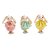 COELHINHAS EM PELÚCIA C/ TULE RS/VRD/AMA 13X10X6CM 1019056 - Imagem 1