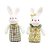 COELHINHOS DECORATIVO CAPIM VRD/AMA 20X10X6CM 1024314 - Imagem 1
