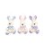 MINI COELHINHOS DECORATIVO OMBRÊ AZL/LIL/RX 12X7X6CM 1023191 - Imagem 1