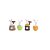 COELHINHOS NO OVO PETIT SWEET EM RESINA 4X2X2CM 1021312 - Imagem 1