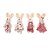MINI COELHINHOS DECORATIVO VESTIDO FLORAL 20X9X5CM 1021759 - Imagem 1