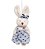MINI COELHA COM VESTIDO DE POA AZL/MRR 15X6X4CM 1220396 - Imagem 1