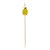 PICK DECORATIVO DE MADEIRA ABACAXI 12CM COM 12 UN 29003049 - Imagem 1