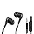 FONE DE OUVIDO COM FIO KAIDI KD-7002 C/ MICROFONE PRETO - Imagem 1