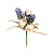 PICK 2 BOTÕES DE ROSAS COM LAVANDA E LAÇO JUTA 11CM 1820556 - Imagem 1