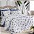 Cobre Leito Borboleta Azul Dupla face Estampado Matelado Solteiro 2 Peças - Imagem 1