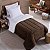 Coberdrom SOLTEIRO Fleece Com Sherpa Noruega Marrom - Imagem 1