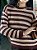 Tricot- Blusa Pontos Com Listras 1453 Bege - Imagem 1