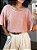 Blusa Fem Tecido M/C  G2723 Rosa - Imagem 1