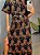 Farm Vestido Tigres Midi 343271 Preto - Imagem 1