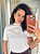 Cuki Blusa Fem Malha M/C  061 Branco - Imagem 1