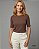 Hit Blusa Fem Malha M/C  Q26022i Marrom - Imagem 1