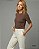 Hit Blusa Fem Malha M/C  Q26022i Marrom - Imagem 2