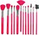 Kit 12 Pincéis Grande Profissional (Rosa) - Macrilan - Imagem 2