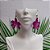 Brinco Curto Diana - Orquídea Natural Preservada em Resina - Imagem 2