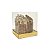 Caixa Vitrine Para Panetone de 100g - 9x9x11 - Ouro - 10 Unidades - Imagem 1