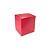 Caixa Fechada para Panetone de 100g - 9x9x11 - Vermelho - 10 Unidades - Imagem 1