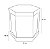 Caixa Hexagonal para Panetone de 500g - 15x15x17 - Branca - 10 Unidades - Imagem 3