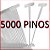 5000 Pinos Plásticos de 35mm para Fixação de Etiquetas em Roupas - Imagem 1
